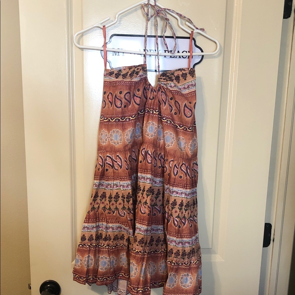 Angie Rust Print Circle Skirt